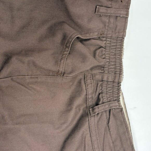 Lee Side Elastic Brown Womens Size 10 Short Relaxed Fit Comfort Waist pants - Picture 6 of 10